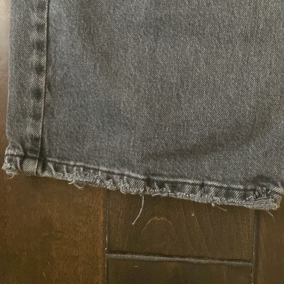 Garage Denim wide leg black jeans size 27 distressed - Picture 4 of 6